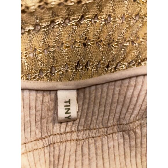 Anthropologie Tiny Boho Hippie Soft Girl Romantic Ivory Sweet Mix Vest Top - Picture 9 of 12